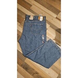 Levi's 505 Regular Mid Rise Dark Stonewash Jeans Big & Tall: 52 x 29 NWT